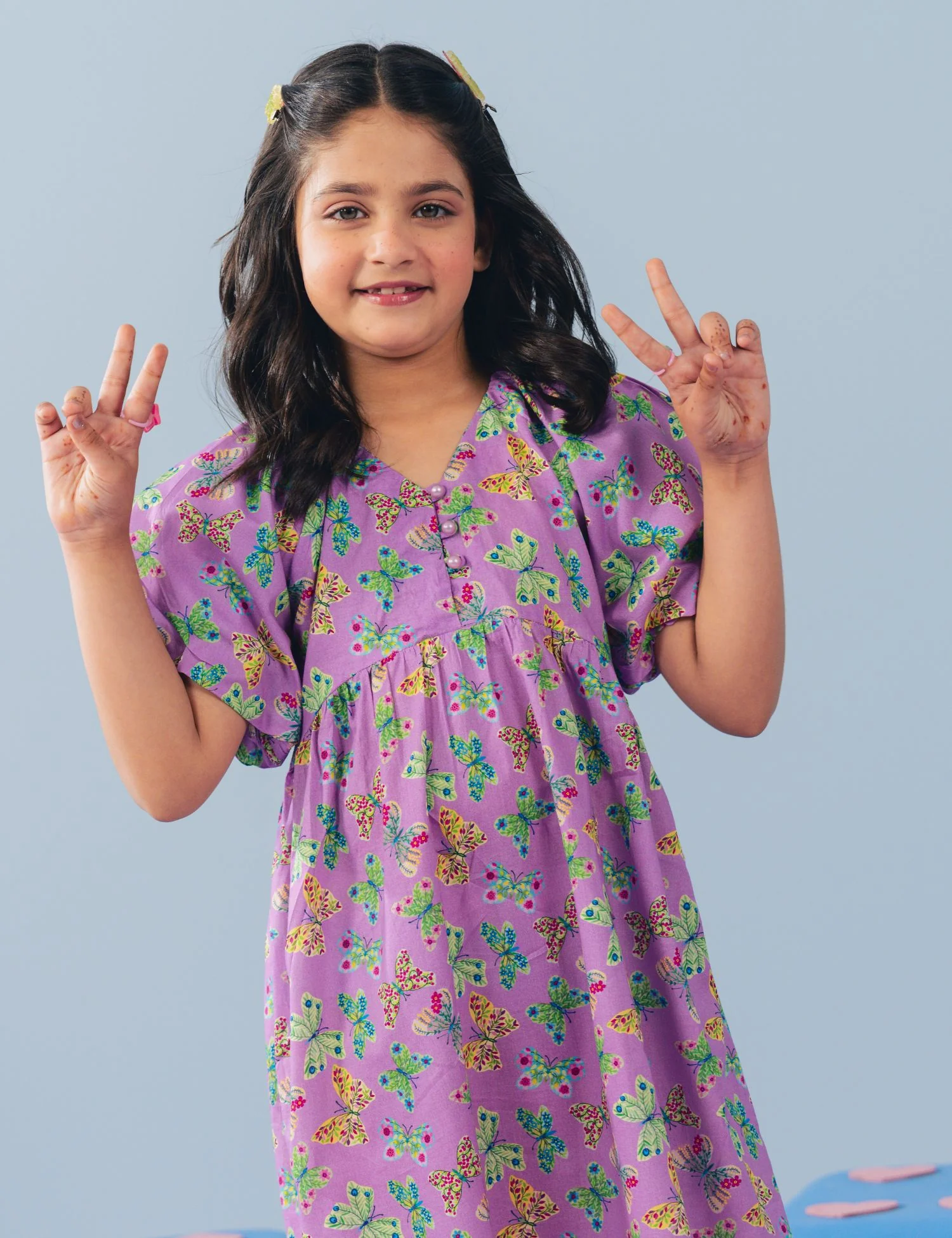 BUTTERFLY PRINTED DRESS - Image 3
