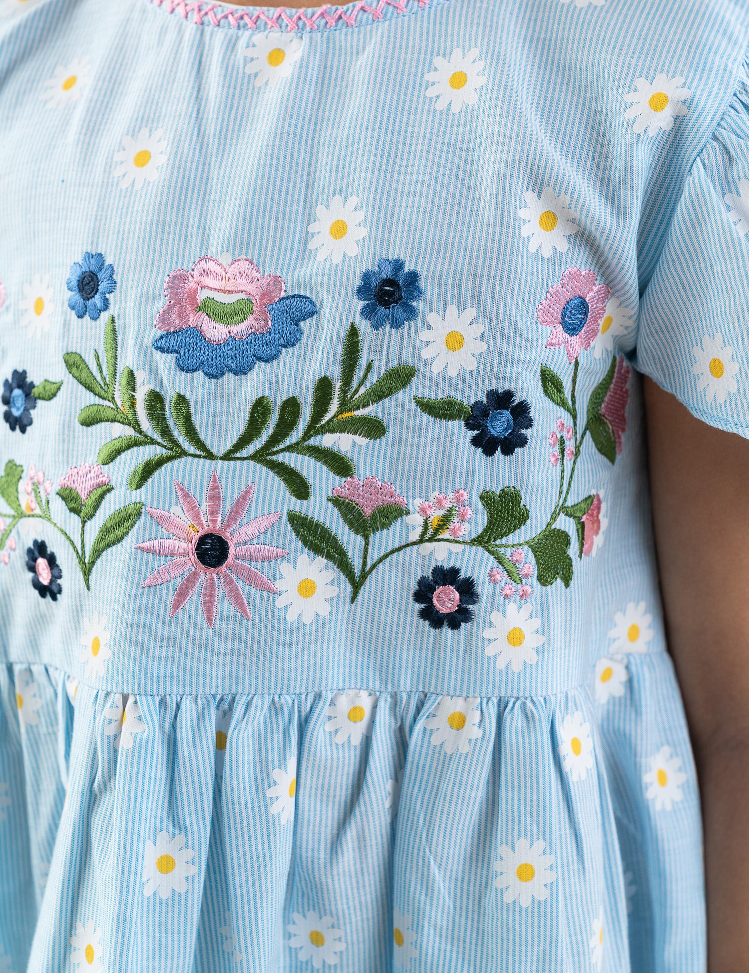 FLORAL EMBROIDERED PRINTED DRESS - Image 2