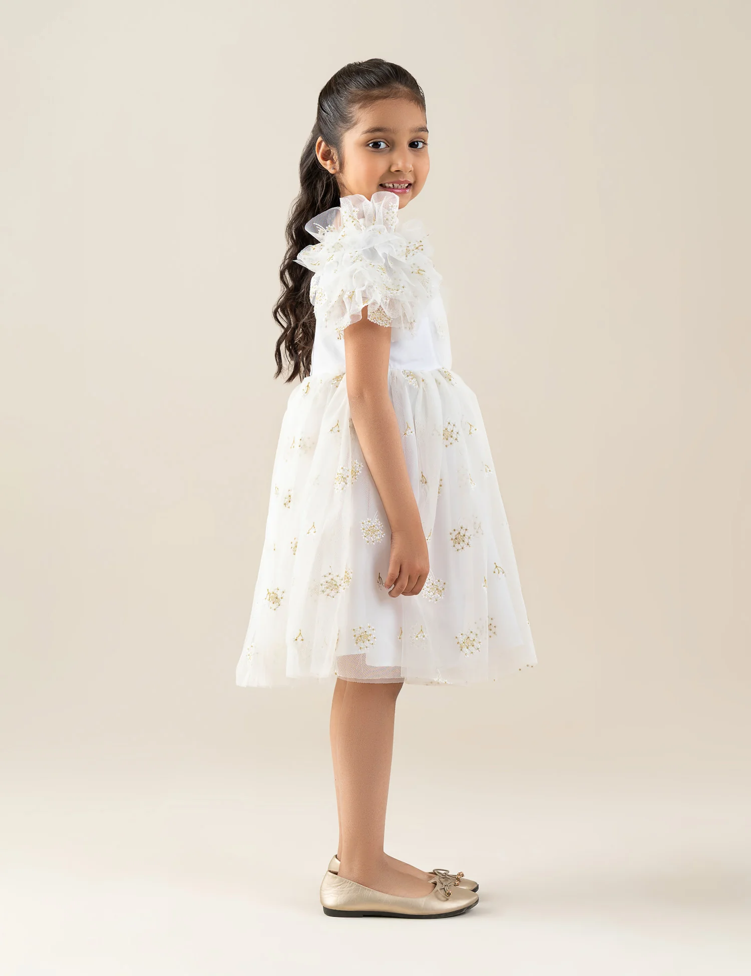 EMBROIDERED TULLE DRESS - Image 3