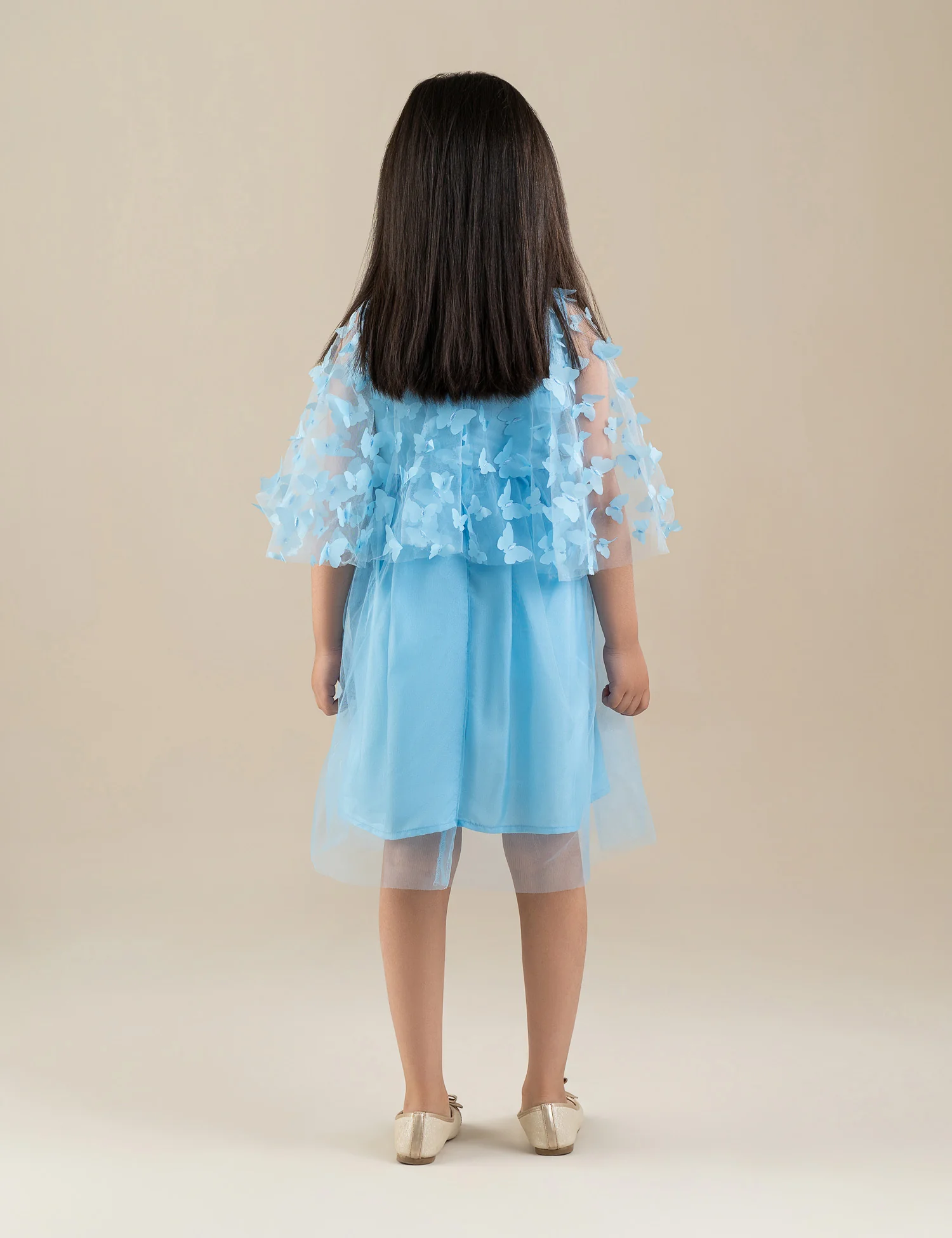 BUTTERFLY NET PARTY DRESS - Image 5