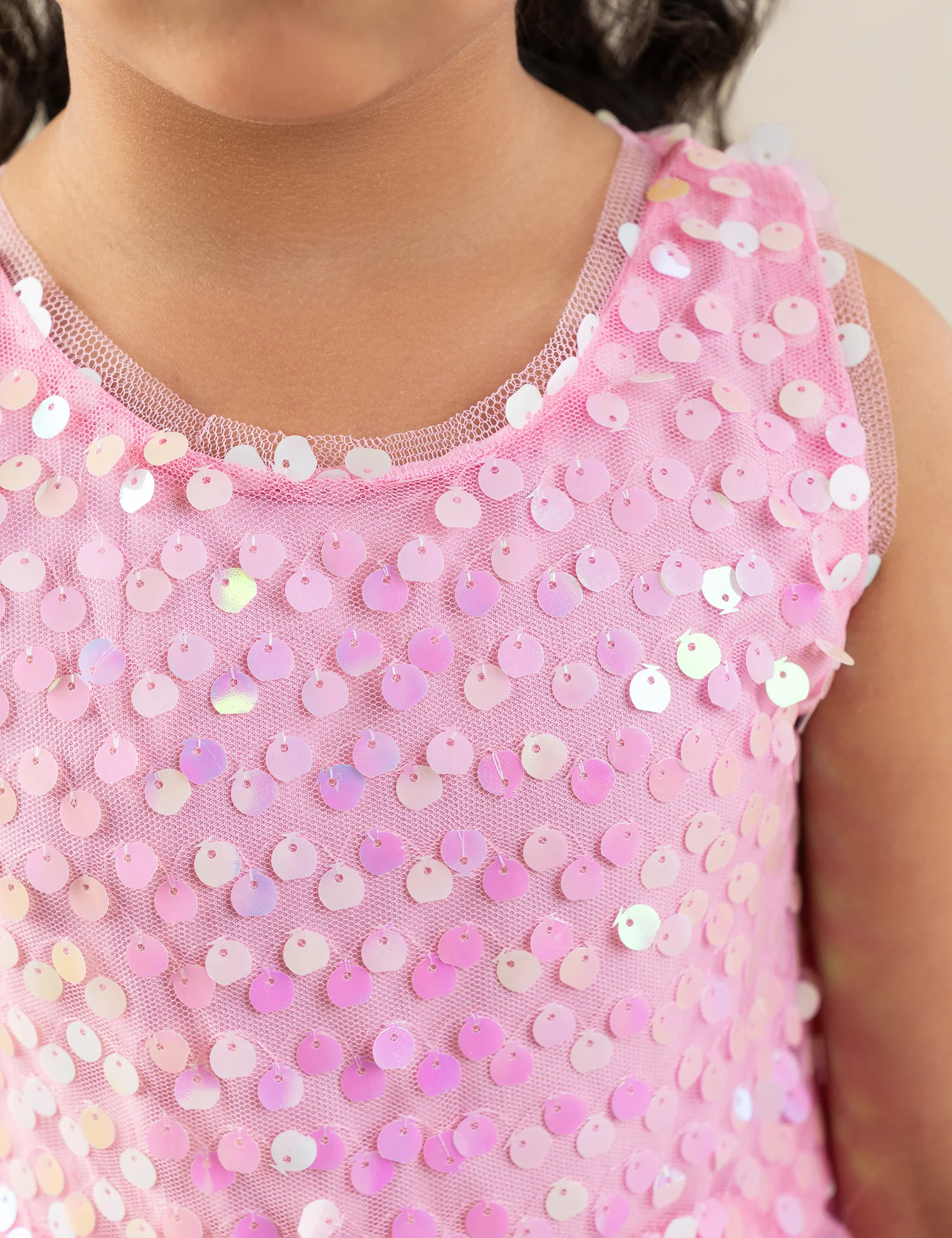 SEQUIN BODICE TULLE DRESS - Image 2