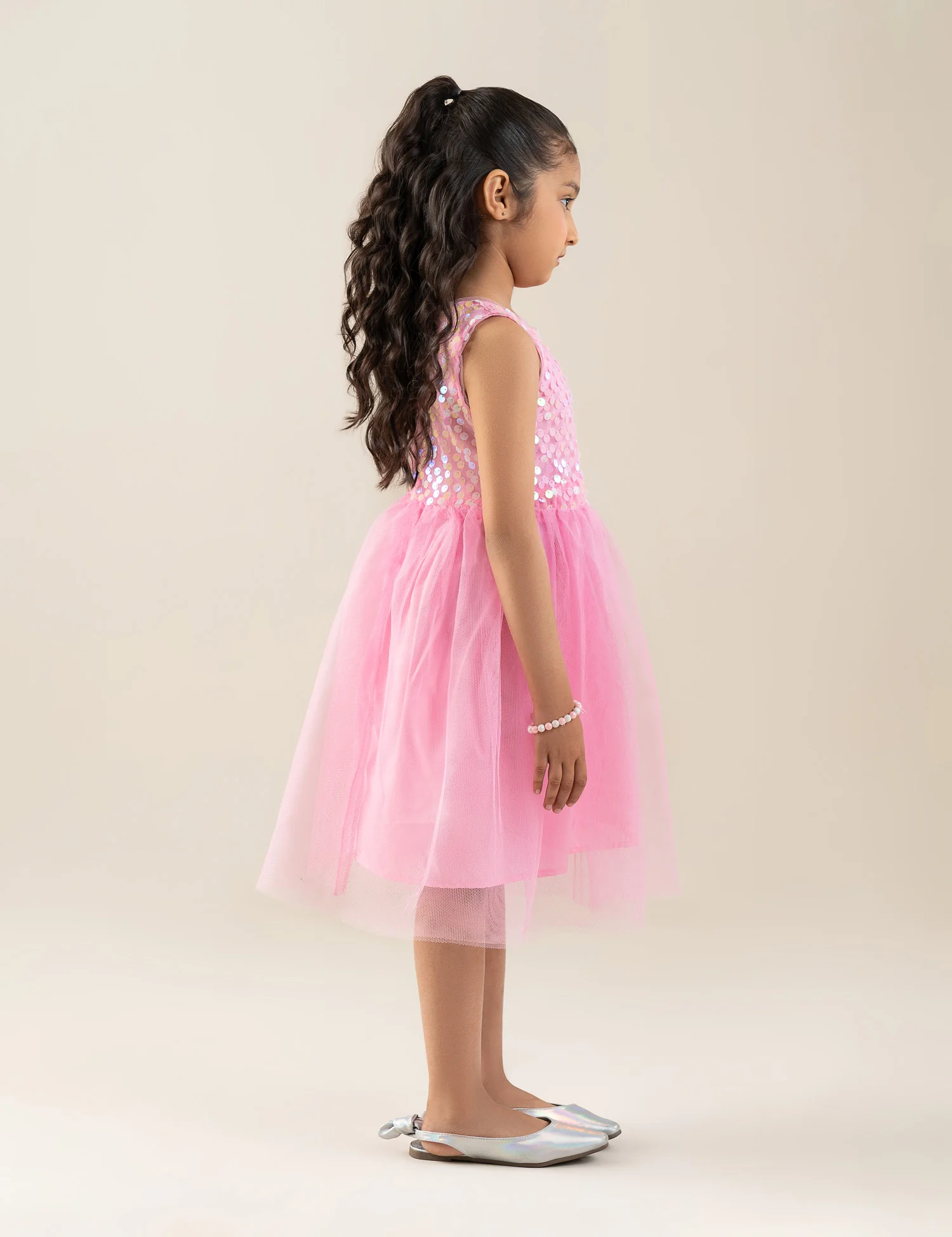 SEQUIN BODICE TULLE DRESS - Image 4