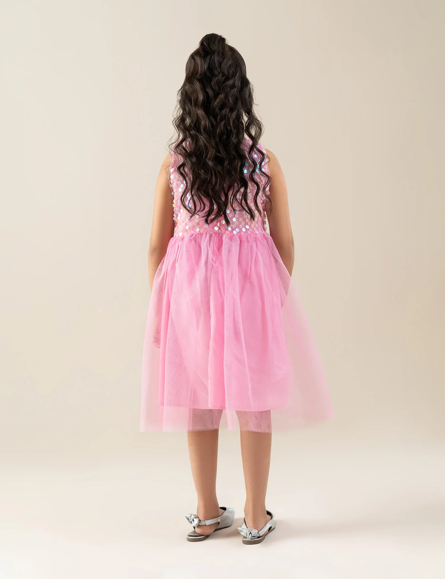 SEQUIN BODICE TULLE DRESS - Image 5