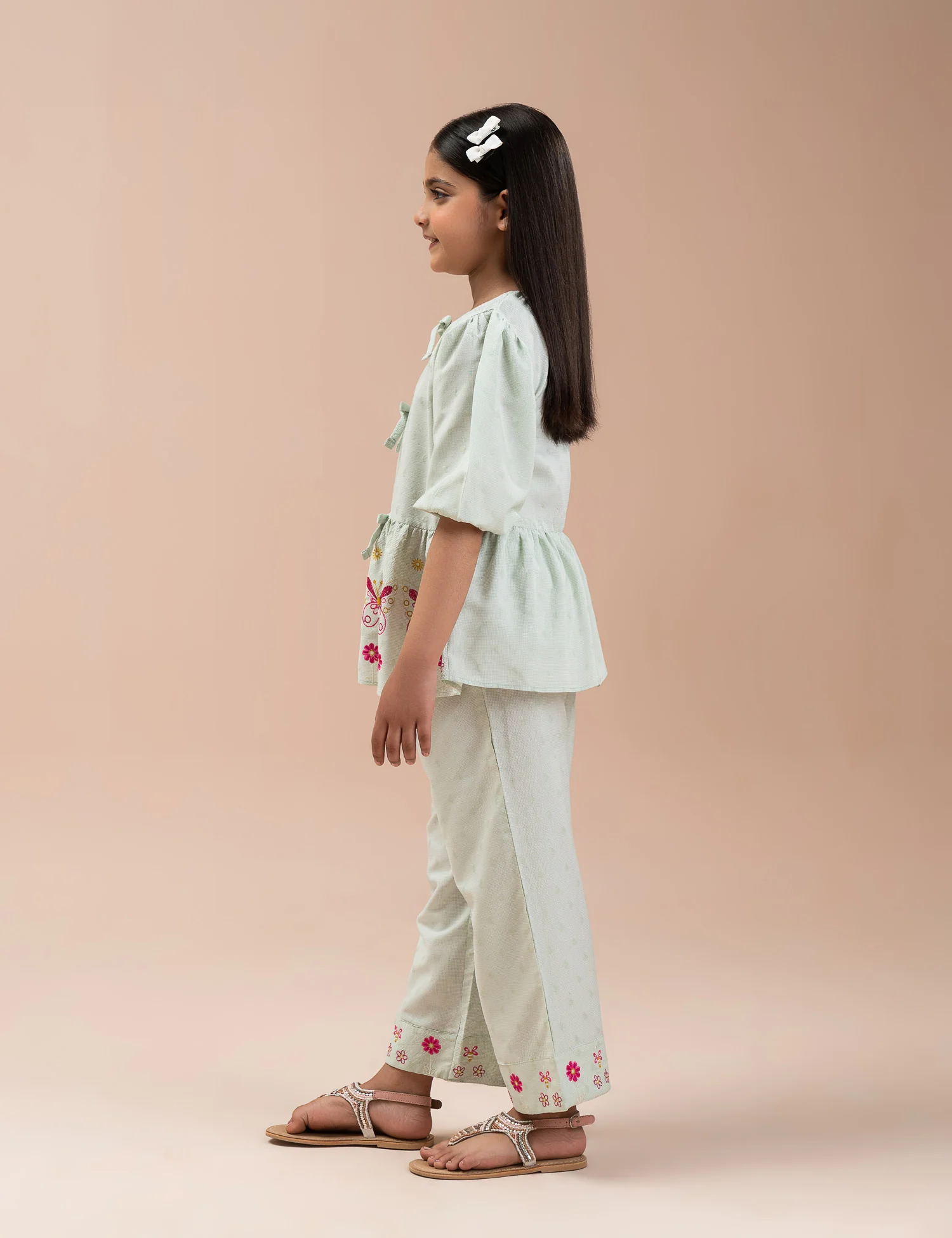 2 PIECE BUTTERFLY EMBROIDERED SUIT - Image 4