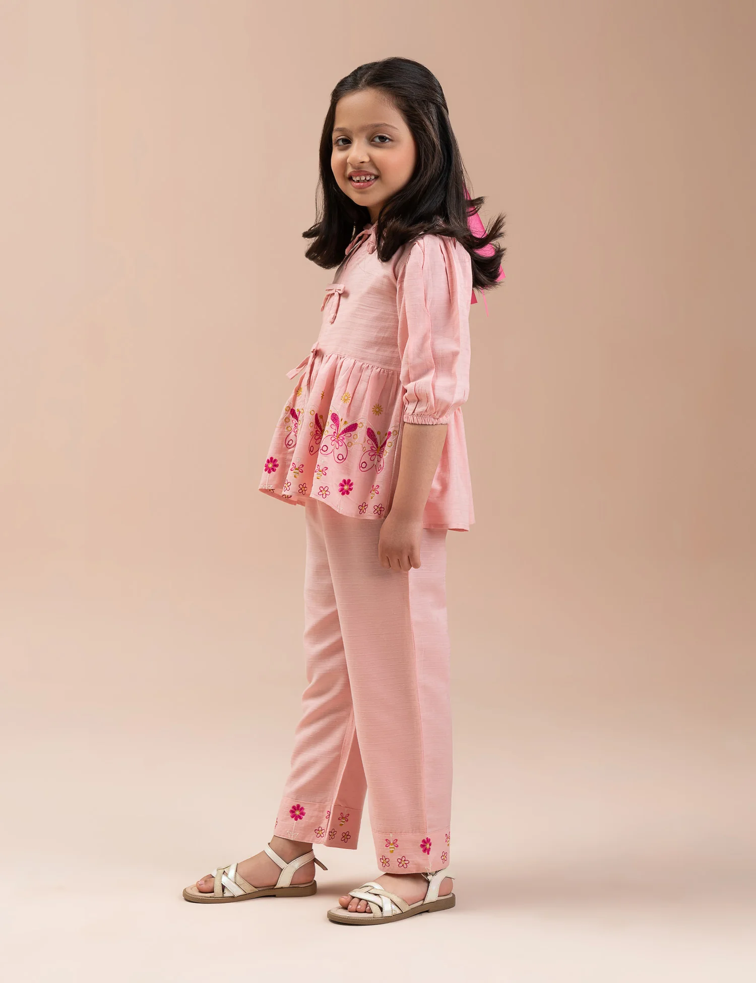 2 PIECE BUTTERFLY EMBROIDERED SUIT - Image 4