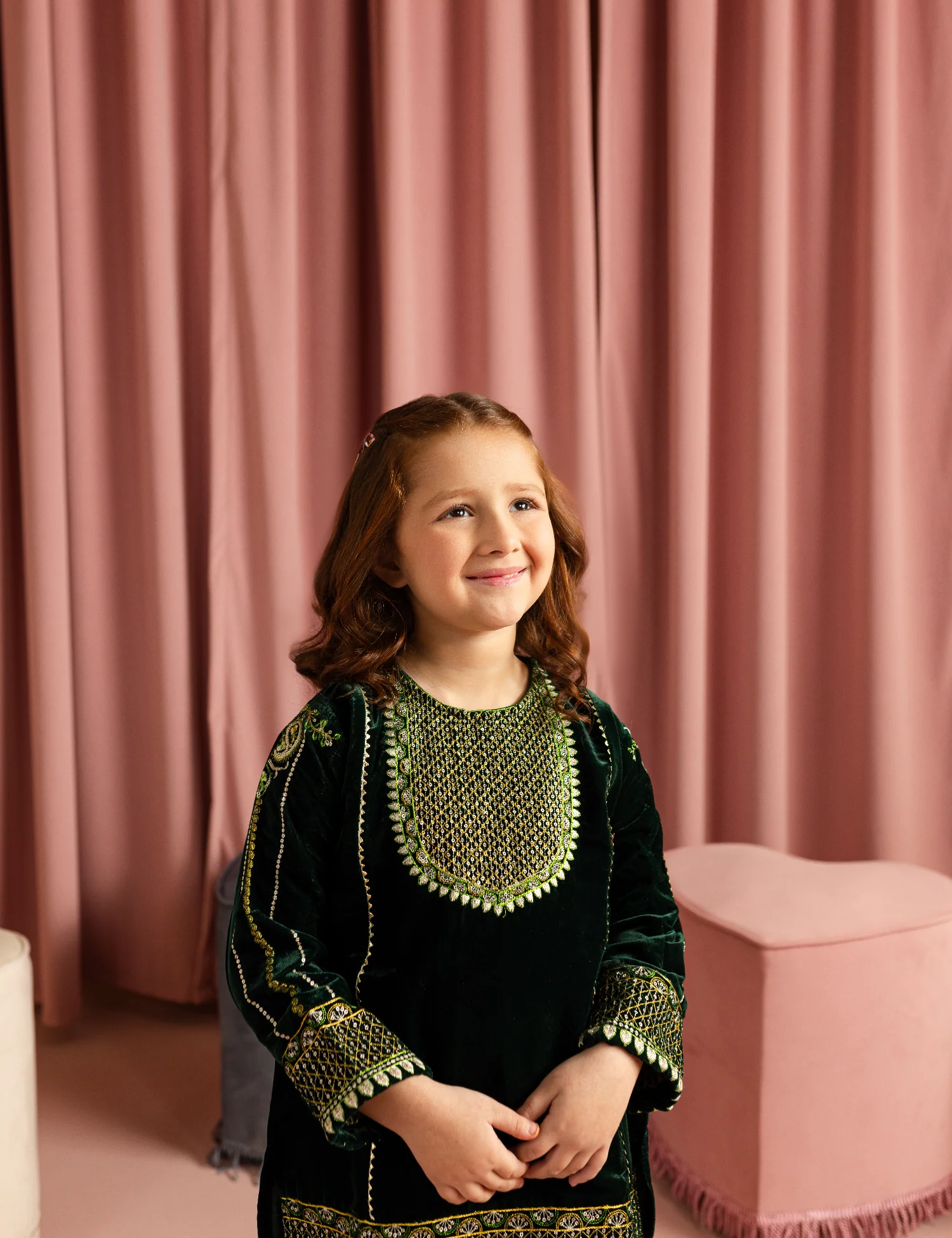 2 PIECE VELVET EMBROIDERED GARARA SUIT - Image 2
