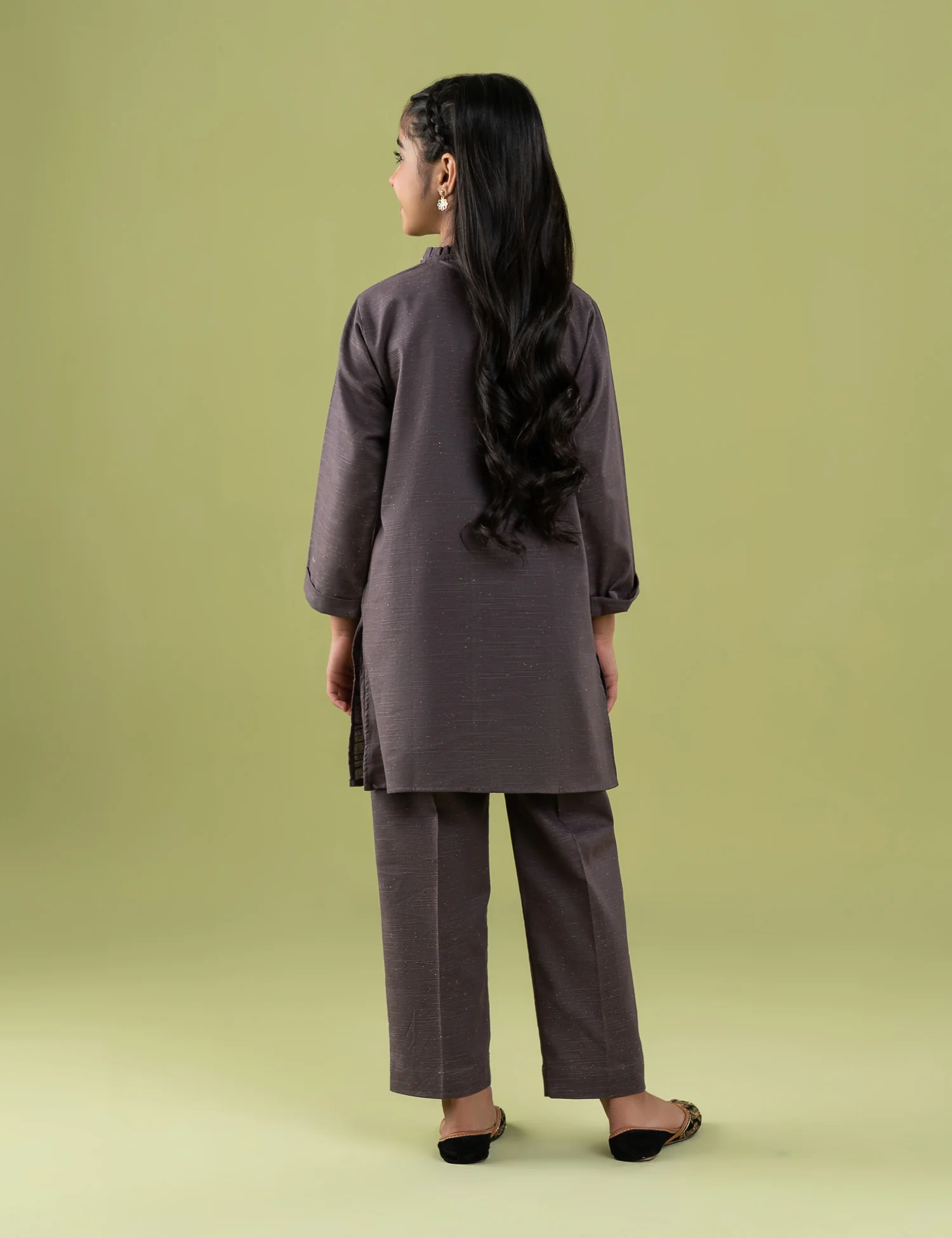 2 PIECE CONTRAST EMBROIDERED SUIT - Image 6