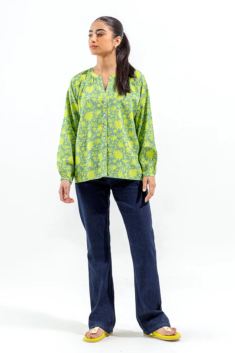 PRINTED FLORAL COLLAR SHIRT - Image 4
