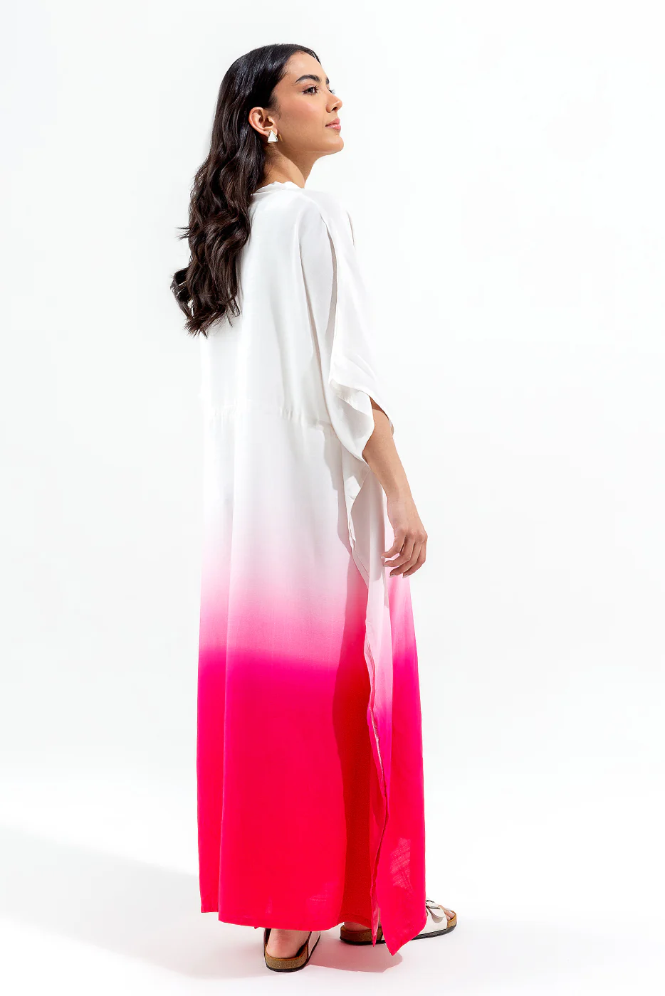 BASIC VISCOSE KAFTAN DRESS (PRET) - Image 3
