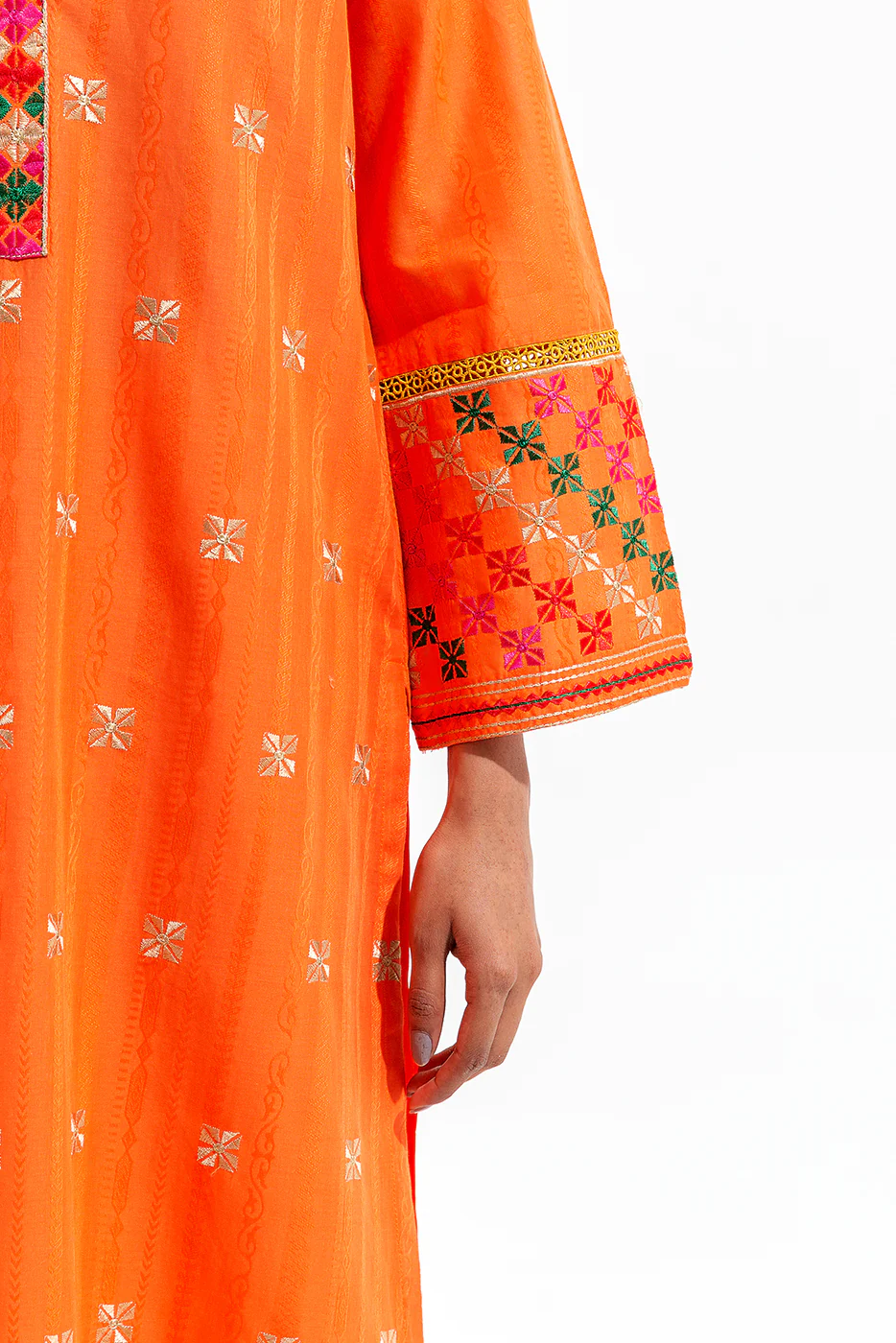 2 PIECE EMBROIDERED BROCIA JACQUARD SUIT (PRET) - Image 5