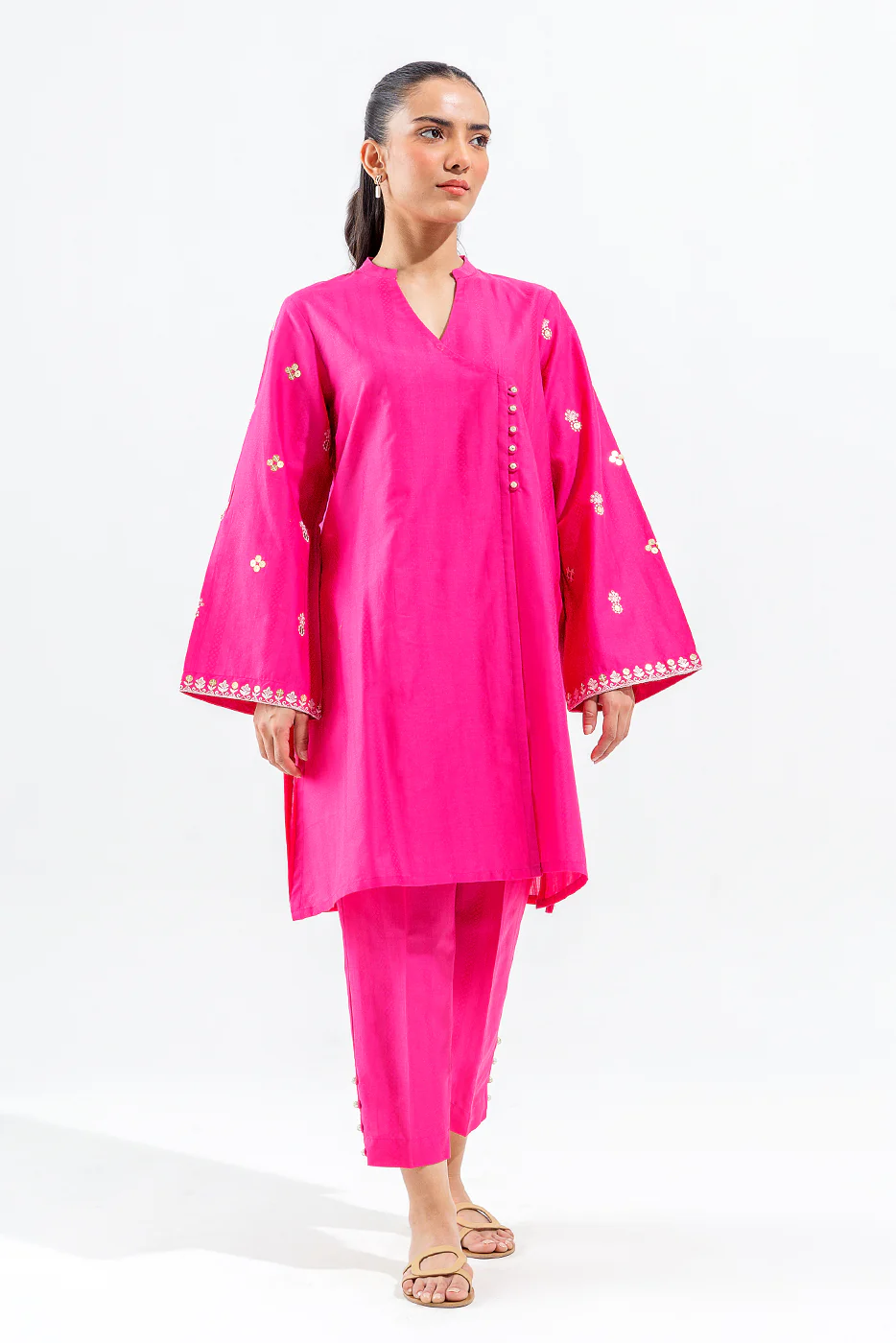 2 PIECE EMBROIDERED BROCIA JACQUARD SUIT (PRET) - Image 2