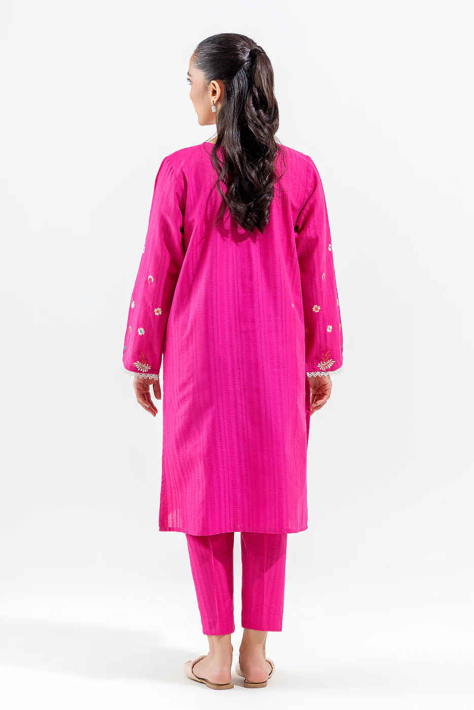 2 PIECE EMBROIDERED BROCIA JACQUARD SUIT (PRET) - Image 4