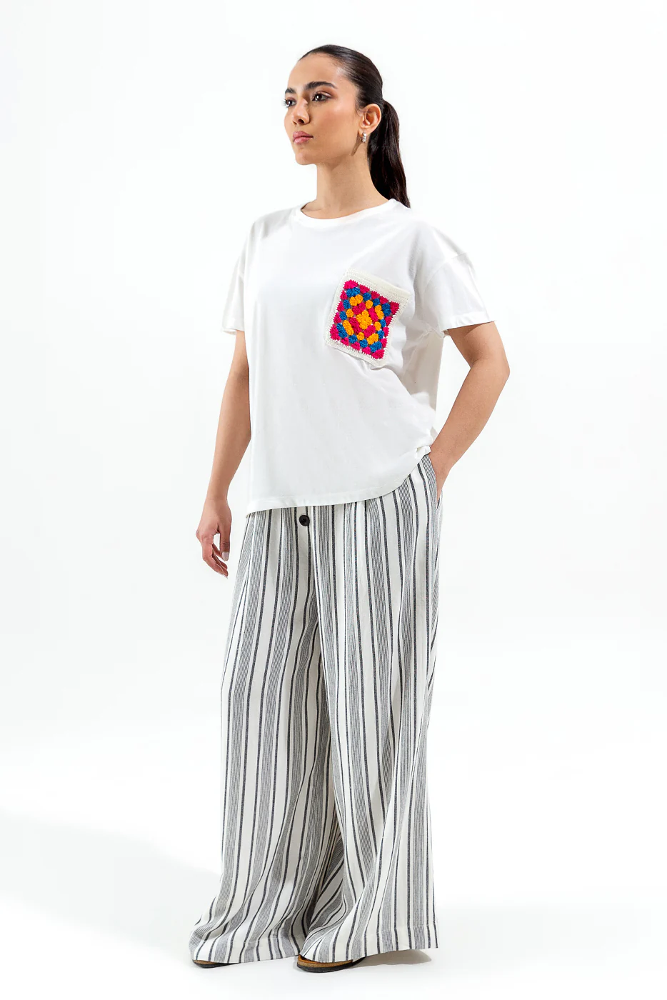 WHITE HANDCRAFTED TEE - Image 3