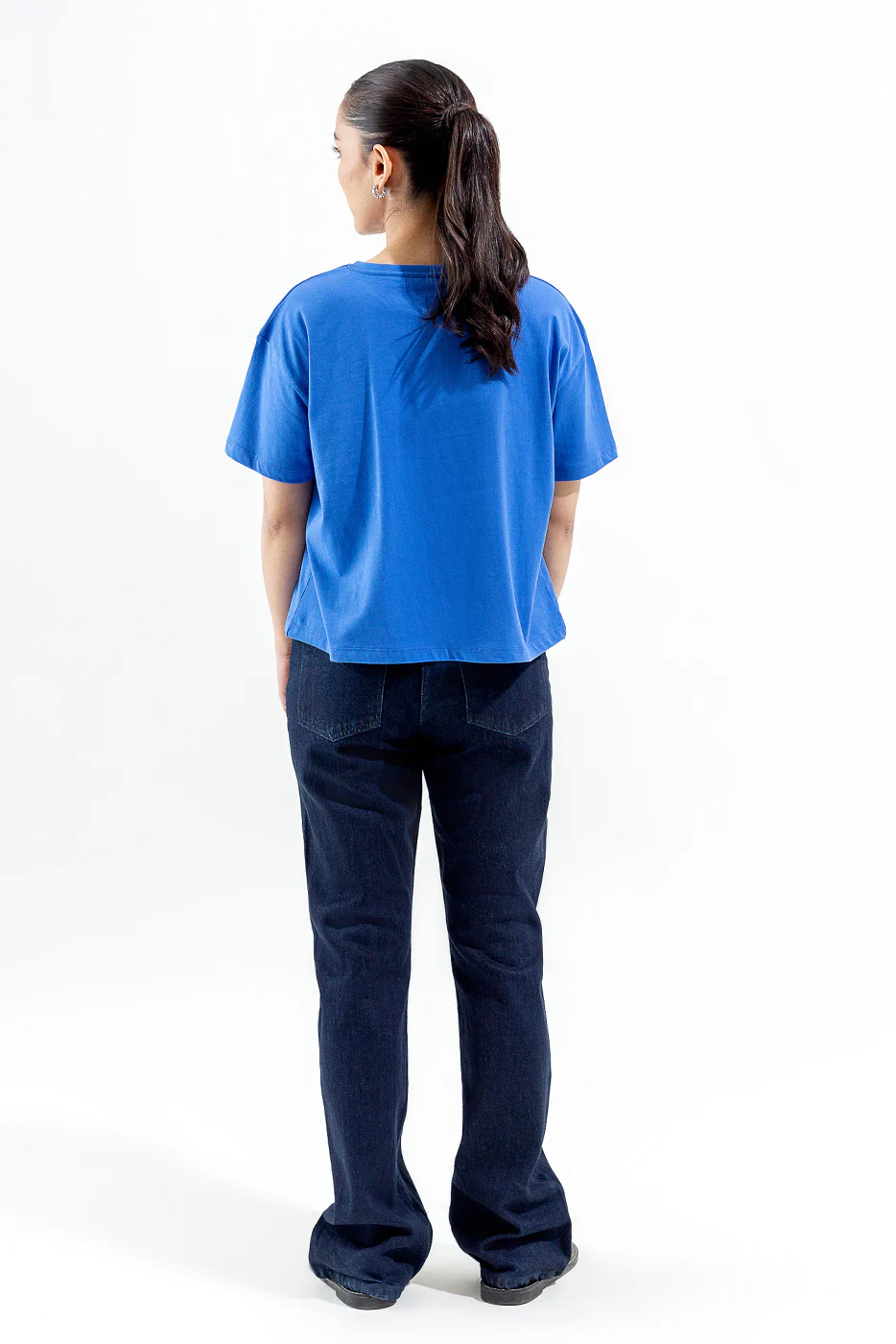 BLUE EMBROIDERED TEE - Image 3