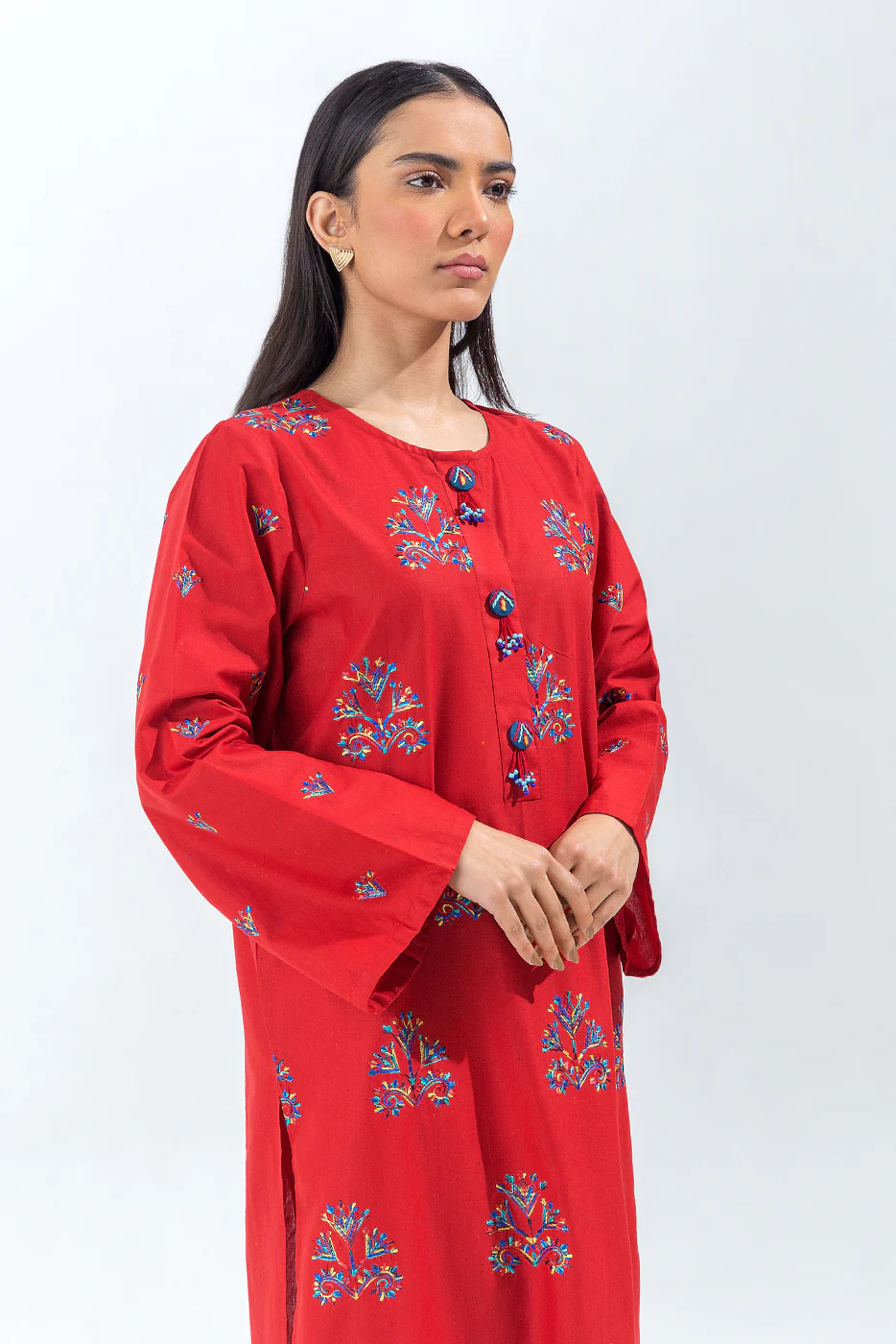 2 PIECE EMBROIDERED MULTI NEPS SUIT (PRET) - Image 2