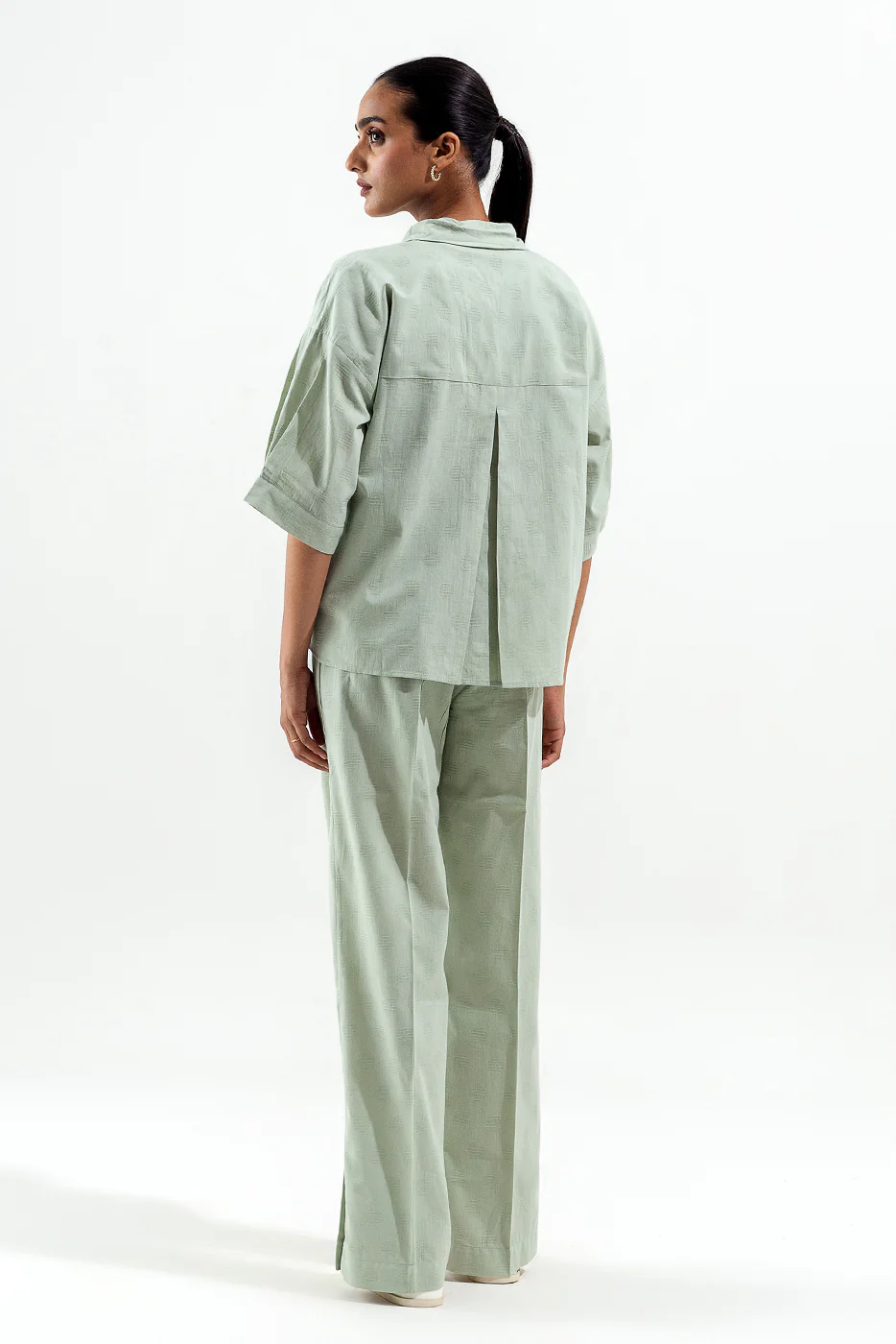 GREEN SELF FABRIC COORD SET - Image 4