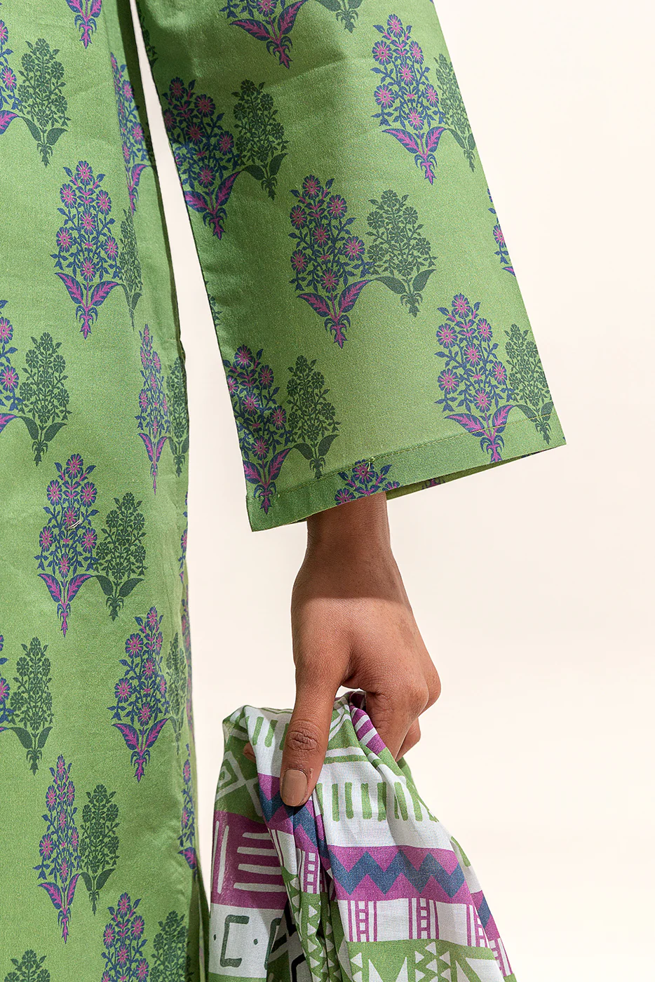 3 PIECE PRINTED LAWN SUIT-SAGE DEW (UNSTITCHED) - Image 6