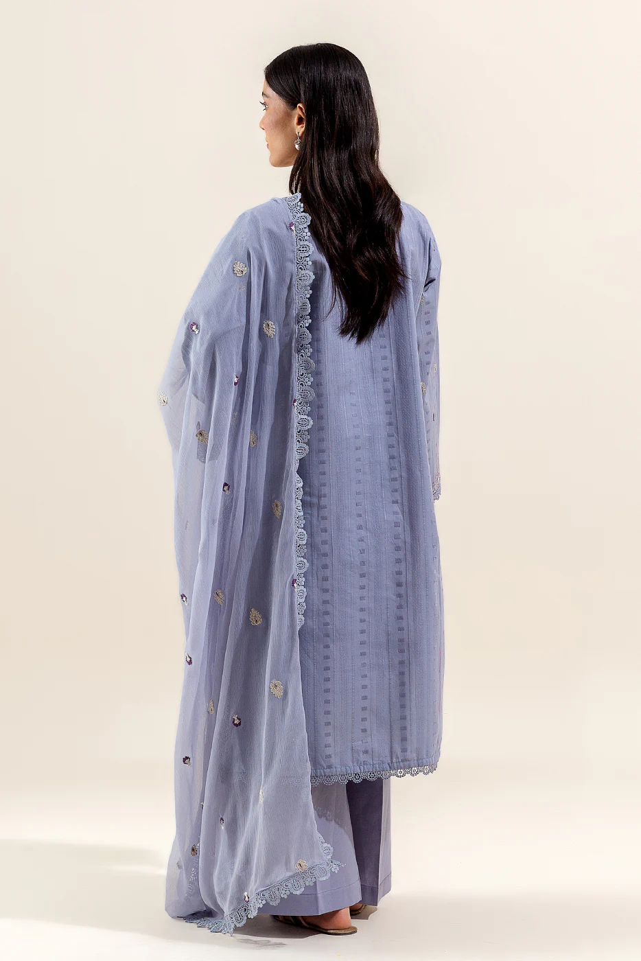 3 PIECE EMBROIDERED LAWN SUIT-STERLING PEARL (UNSTITCHED) - Image 4