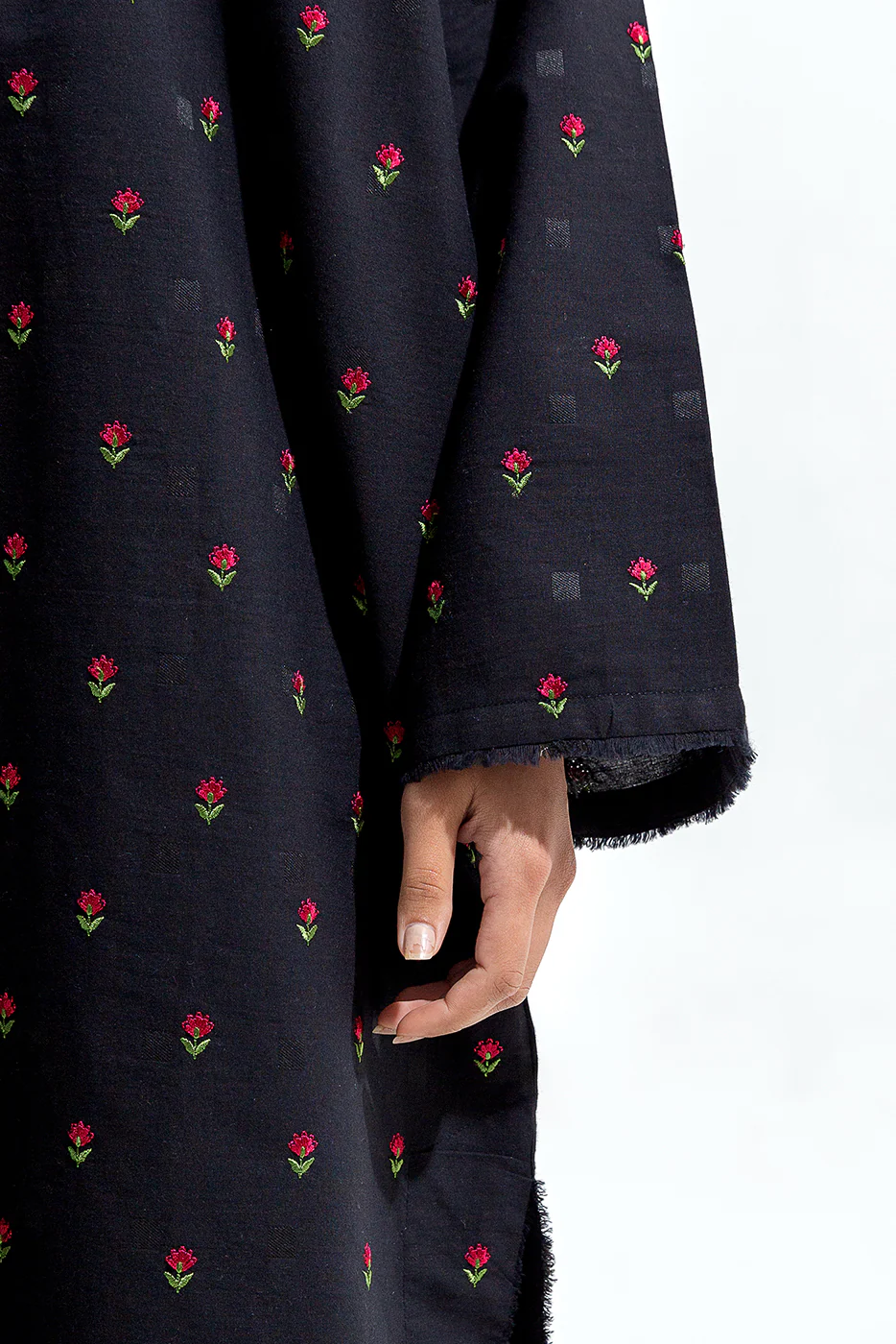 2 PIECE EMBROIDERED DOBBY SUIT (PRET) - Image 4