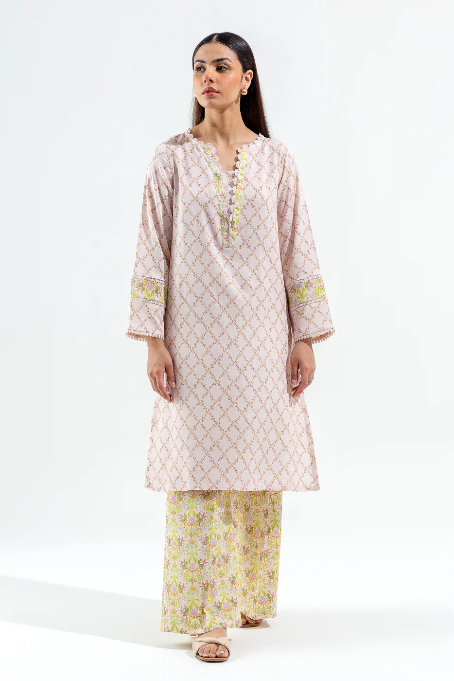 2 PIECE PRINTED VISCOSE SUIT (PRET) - Image 2