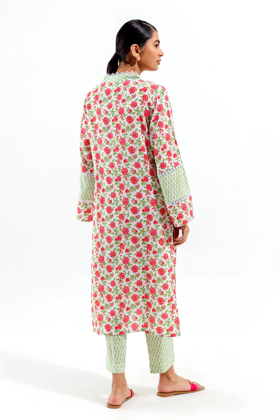 2 PIECE PRINTED VISCOSE SUIT (PRET) - Image 3