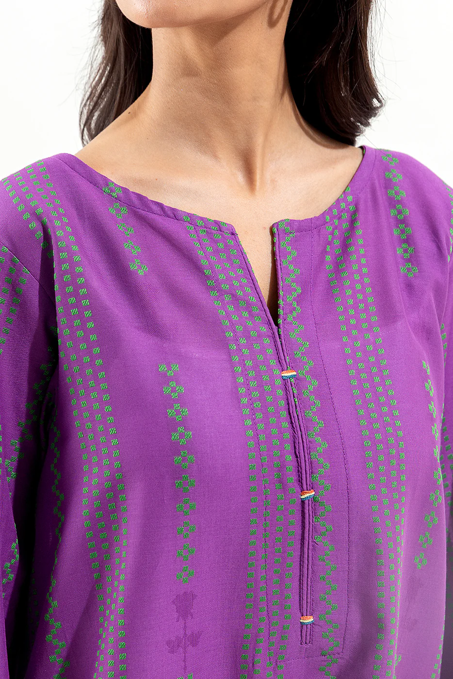 2 PIECE EMBROIDERED JACQUARD SUIT (PRET) - Image 4