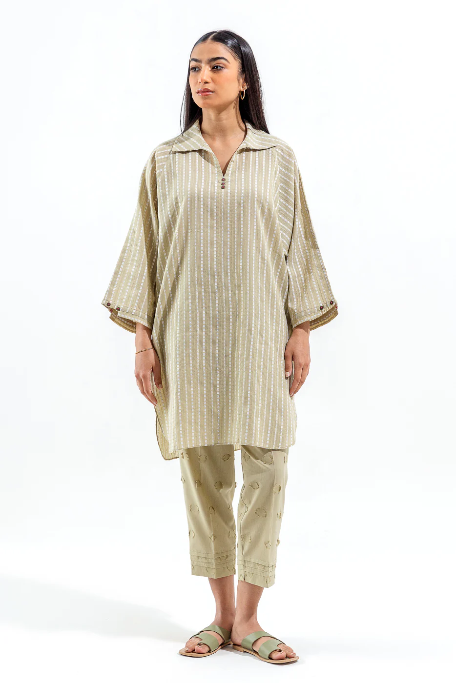 2 PIECE BASIC JACQUARD SUIT (PRET) - Image 2