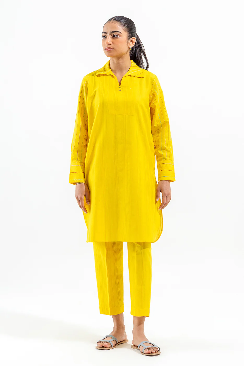 2 PIECE BASIC JACQUARD SUIT (PRET) - Image 3