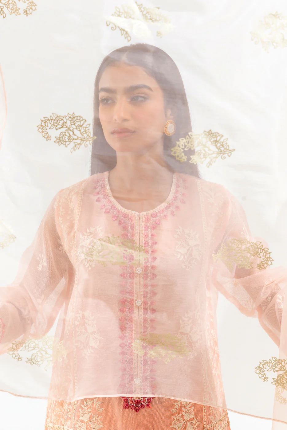 3 PIECE EMBROIDERED KARANDI SUIT (LUXURY PRET) - Image 2