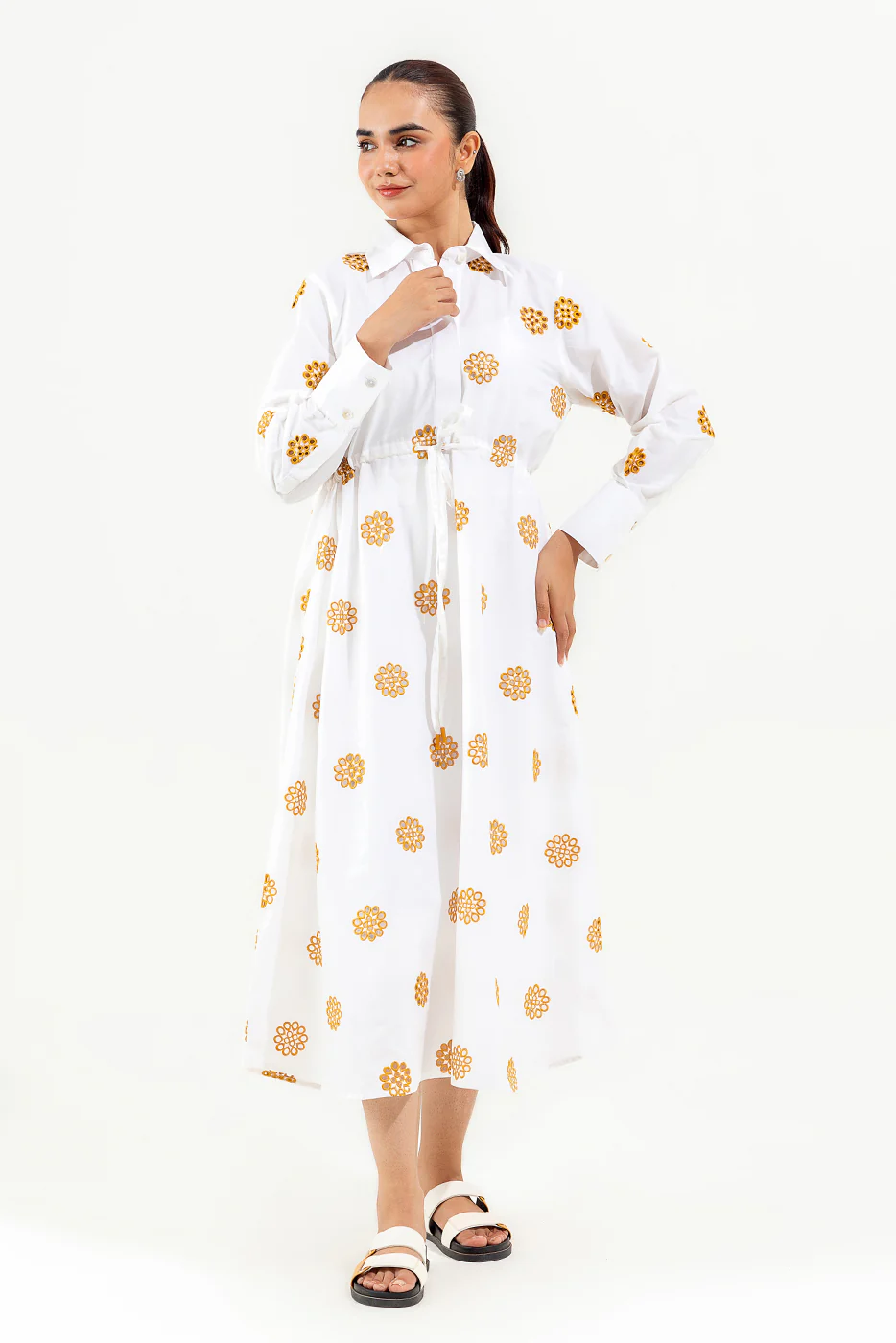 EMBROIDERED LONG DRESS - Image 2