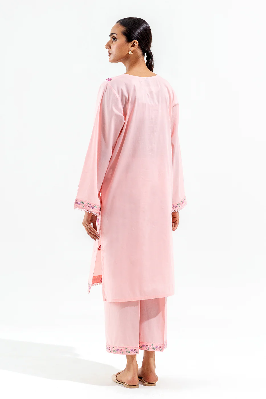 2 PIECE EMBROIDERED LAWN SUIT (PRET) - Image 2