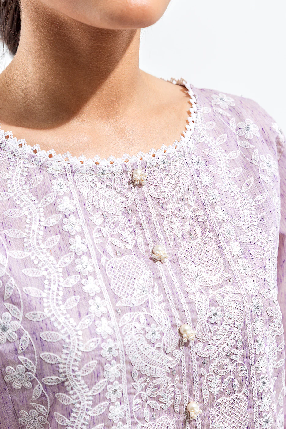2 PIECE EMBROIDERED FANCY NEPS SUIT (LUXURY PRET) - Image 4