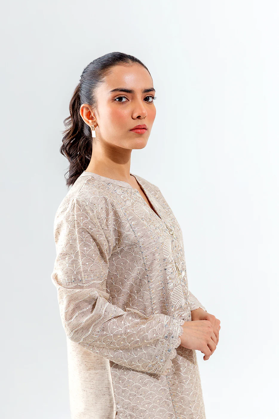 2 PIECE EMBROIDERED FANCY NEPS SUIT (LUXURY PRET) - Image 2