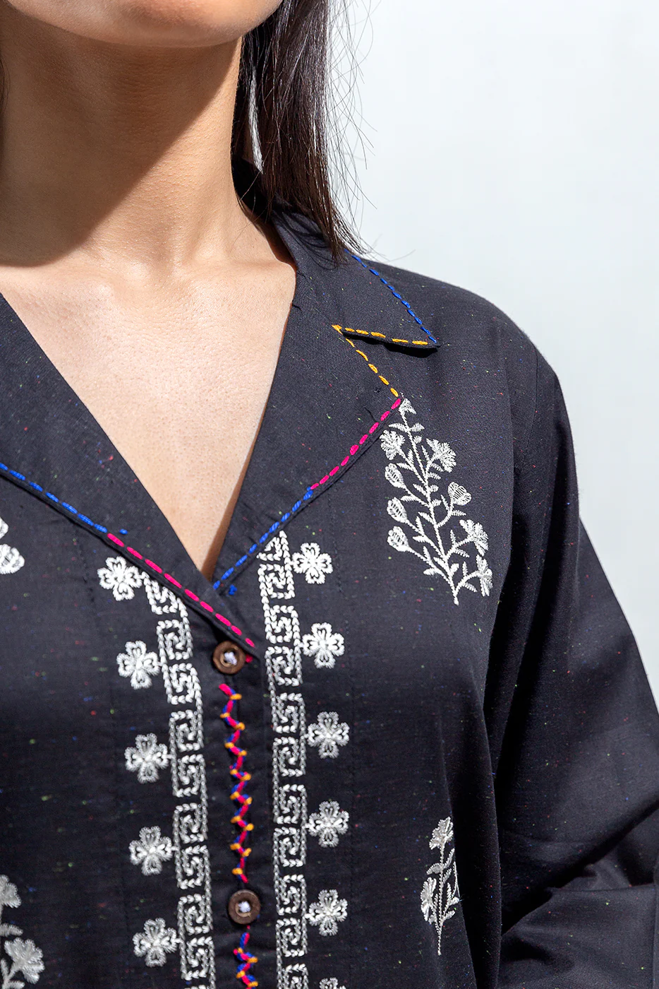EMBROIDERED MULTI NEPS SHIRT (PRET) - Image 3