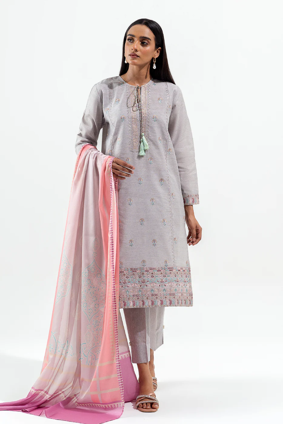 3 PIECE LUXURY SLUB SUIT (LUXURY-PRET) - Image 3
