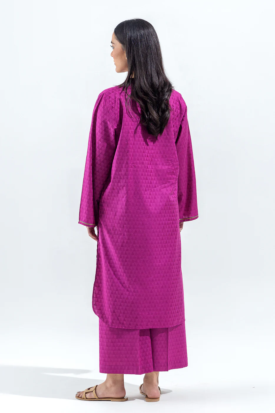 2 PIECE EMBROIDERED SELF JACQUARD SUIT (PRET) - Image 4