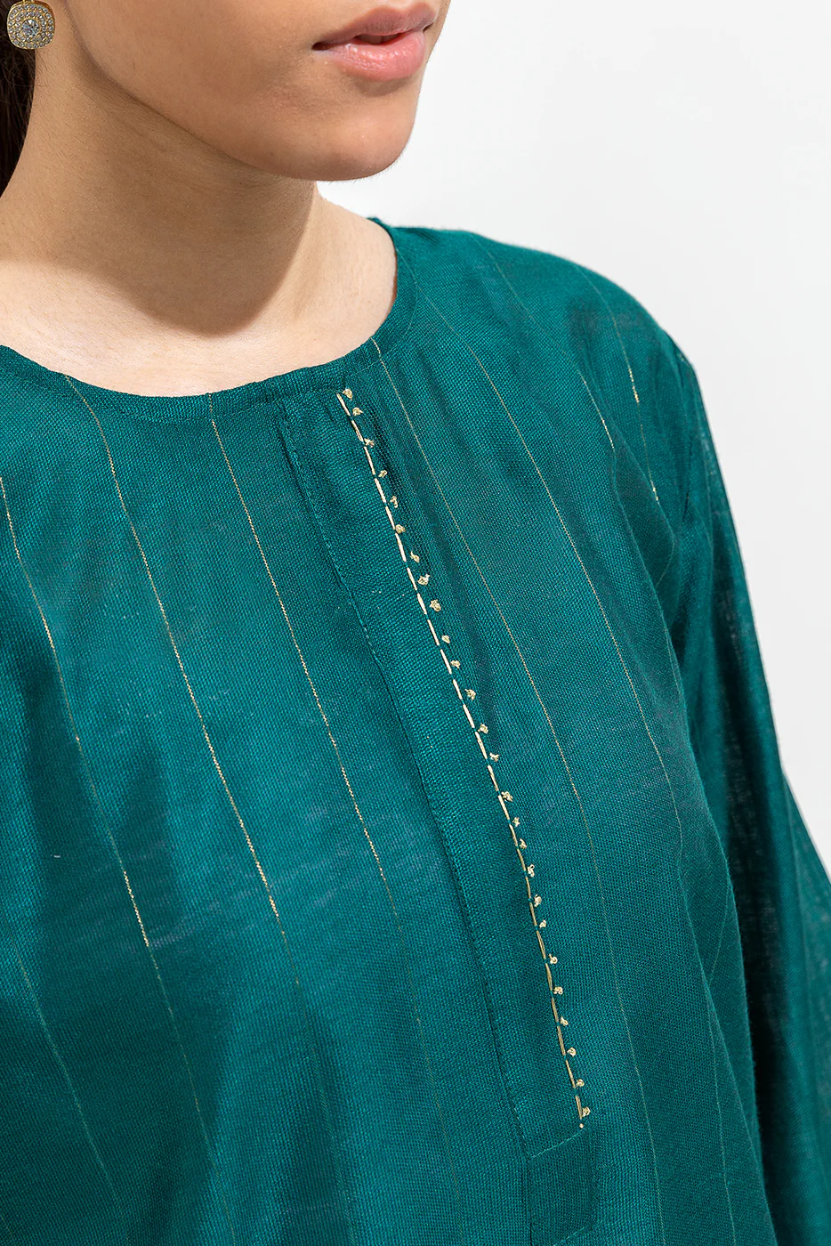 2 PIECE EMBROIDERED TWO TONE SUIT (LUXURY-PRET) - Image 4