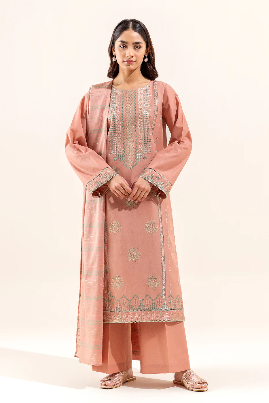 3 PIECE EMBROIDERED LAWN SUIT (UNSTITCHED) - Image 2