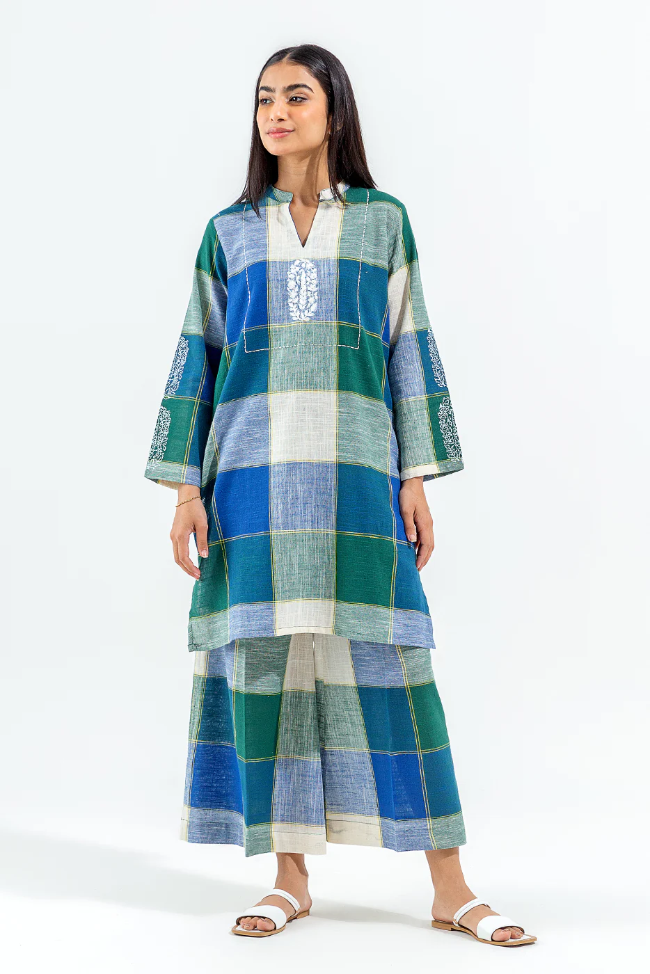 2 PIECE BASIC YARN DYED SUIT (PRET) - Image 2