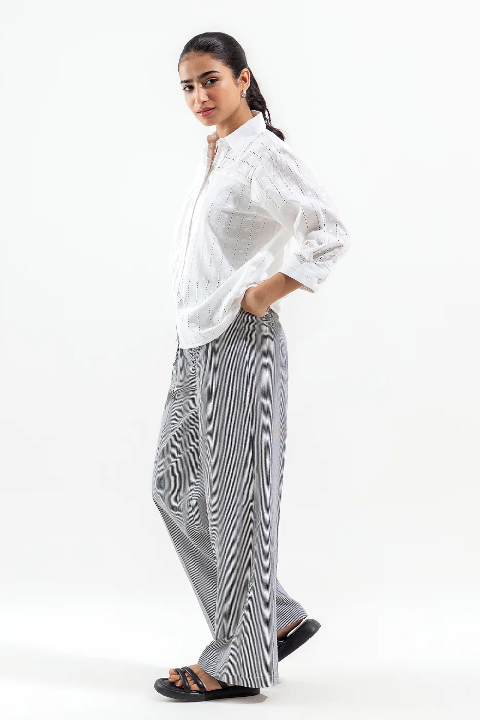 WHITE SHIFFLI BUTTON-THROUGH SHIRT - Image 2
