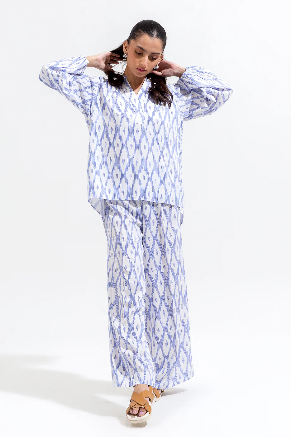2 PIECE PRINTED VISCOSE SUIT (WESTERN) - Image 3