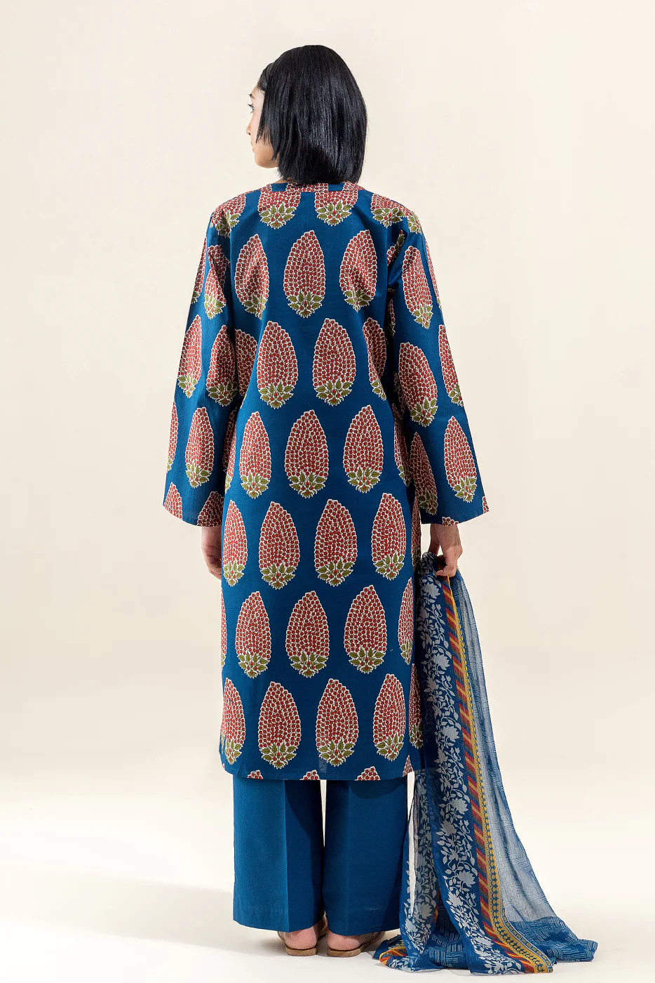 2 PIECE PRINTED LAWN SUIT-MIDNIGHT FERN (UNSTITCHED) - Image 4
