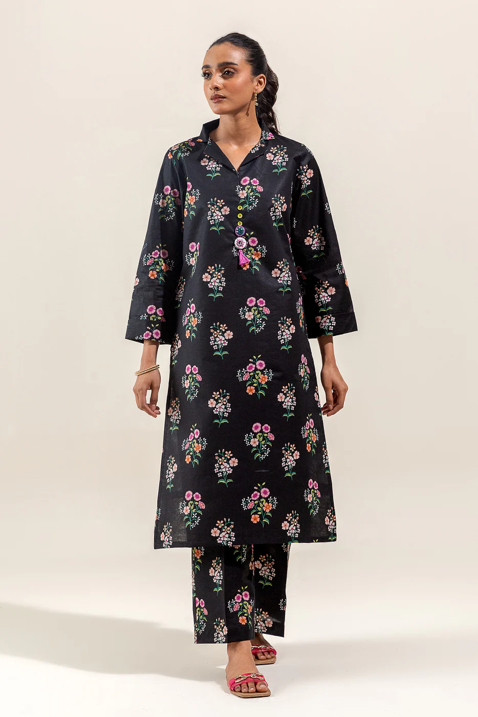 2 PIECE PRINTED SUIT-RUSTIC GILD (UNSTITCHED) - Image 2