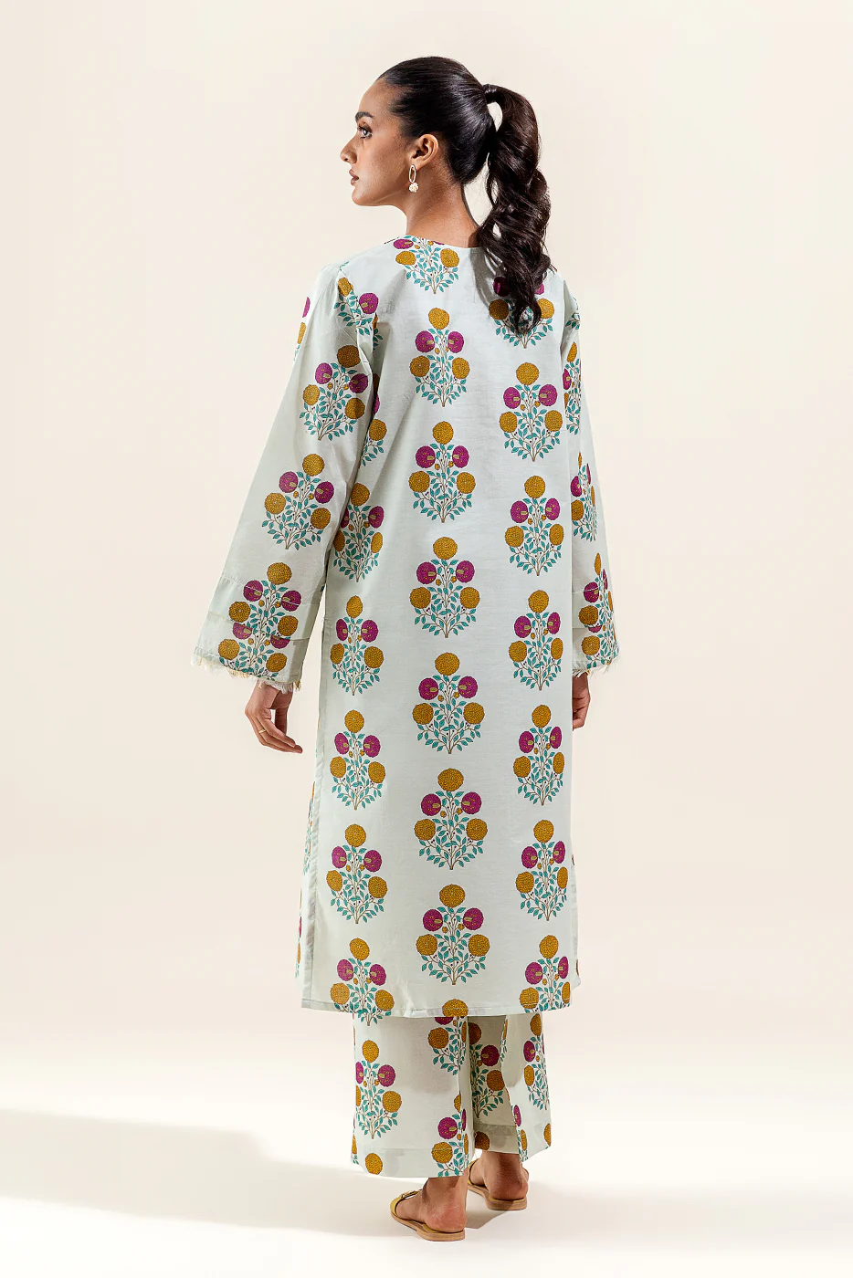 2 PIECE PRINTED SUIT-IVORY BLISS (UNSTITCHED) - Image 5