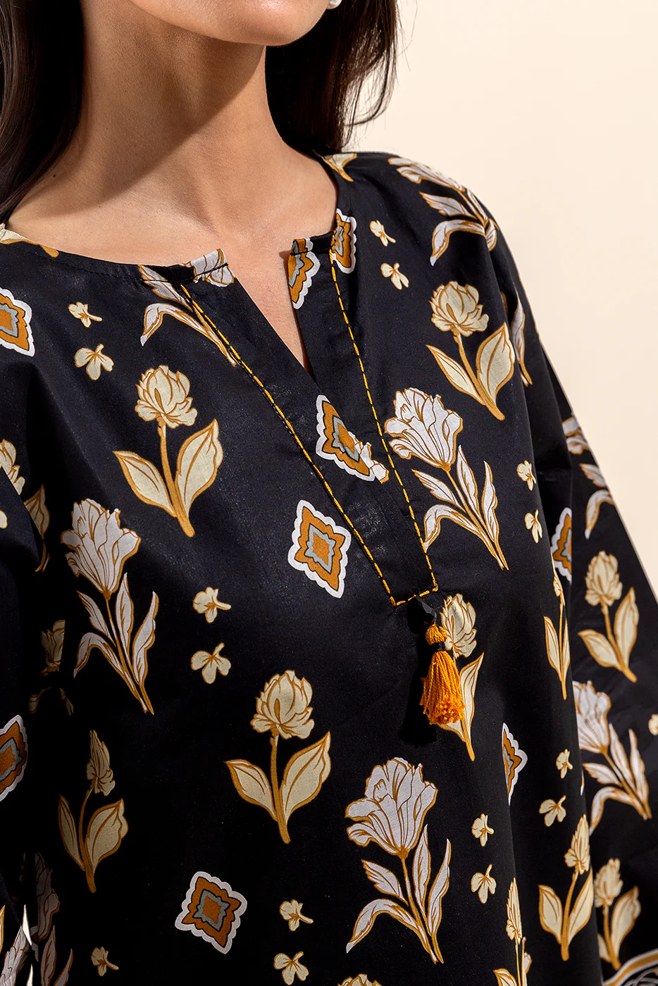 2 PIECE PRINTED LAWN SUIT-RAVEN AURA (UNSTITCHED) - Image 5