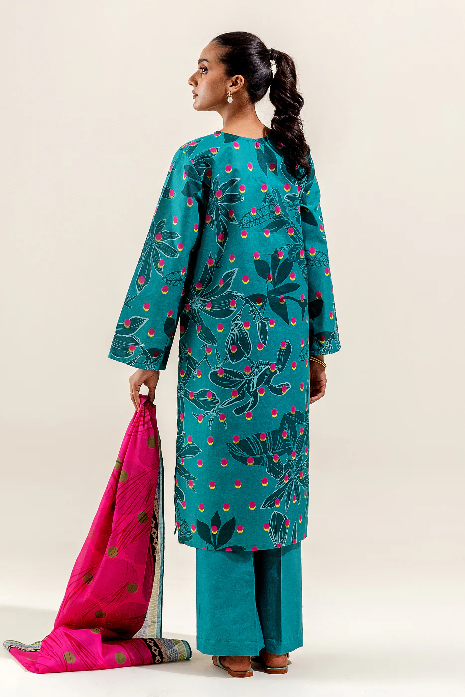 3 PIECE PRINTED SUIT-TIFFANY PUNCH (UNSTITCHED) - Image 4