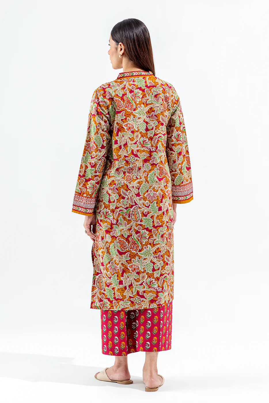 2 PIECE PRINTED CAMBRIC SUIT (PRET) - Image 3