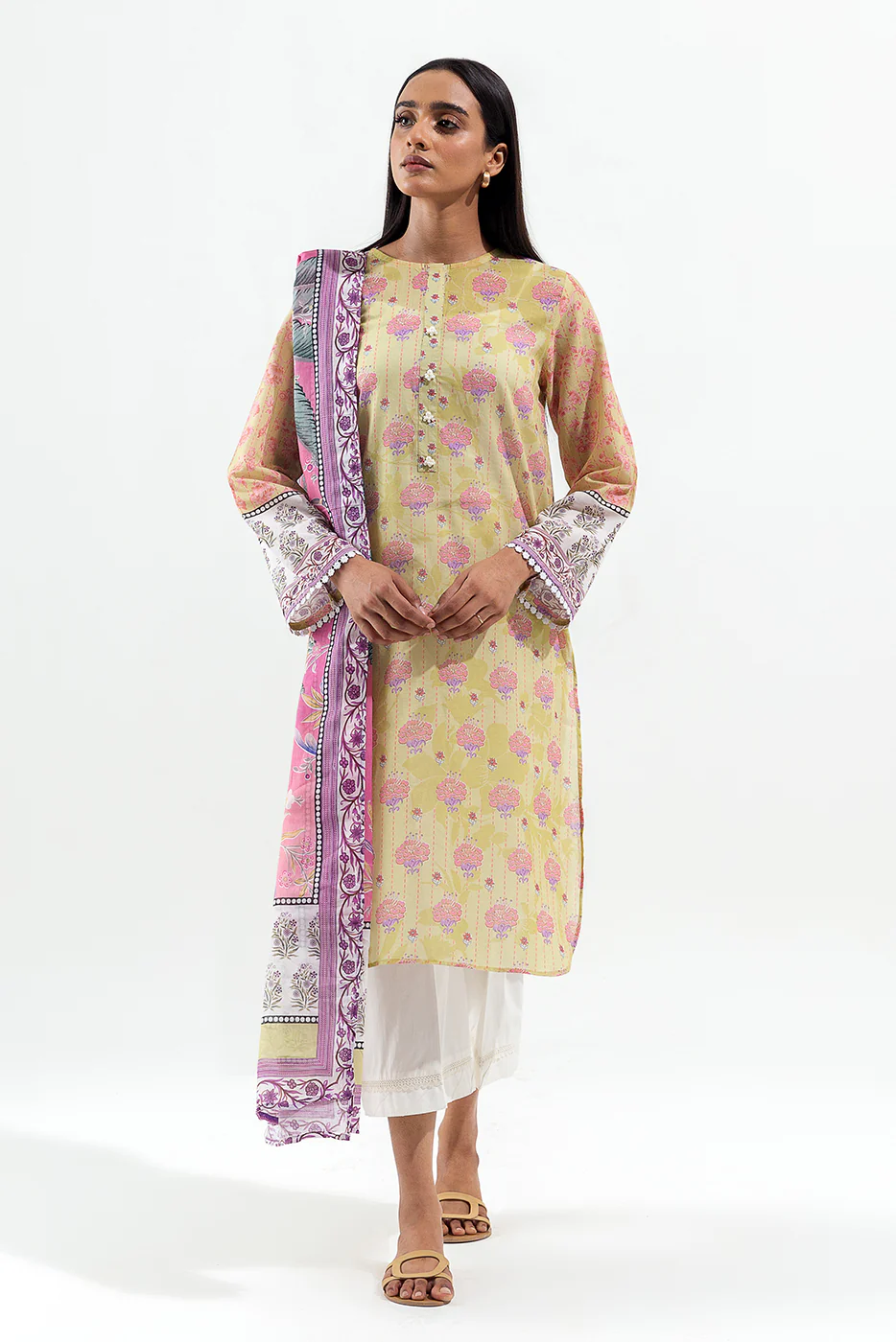 2 PIECE PRINTED LAWN SUIT (PRET) - Image 2