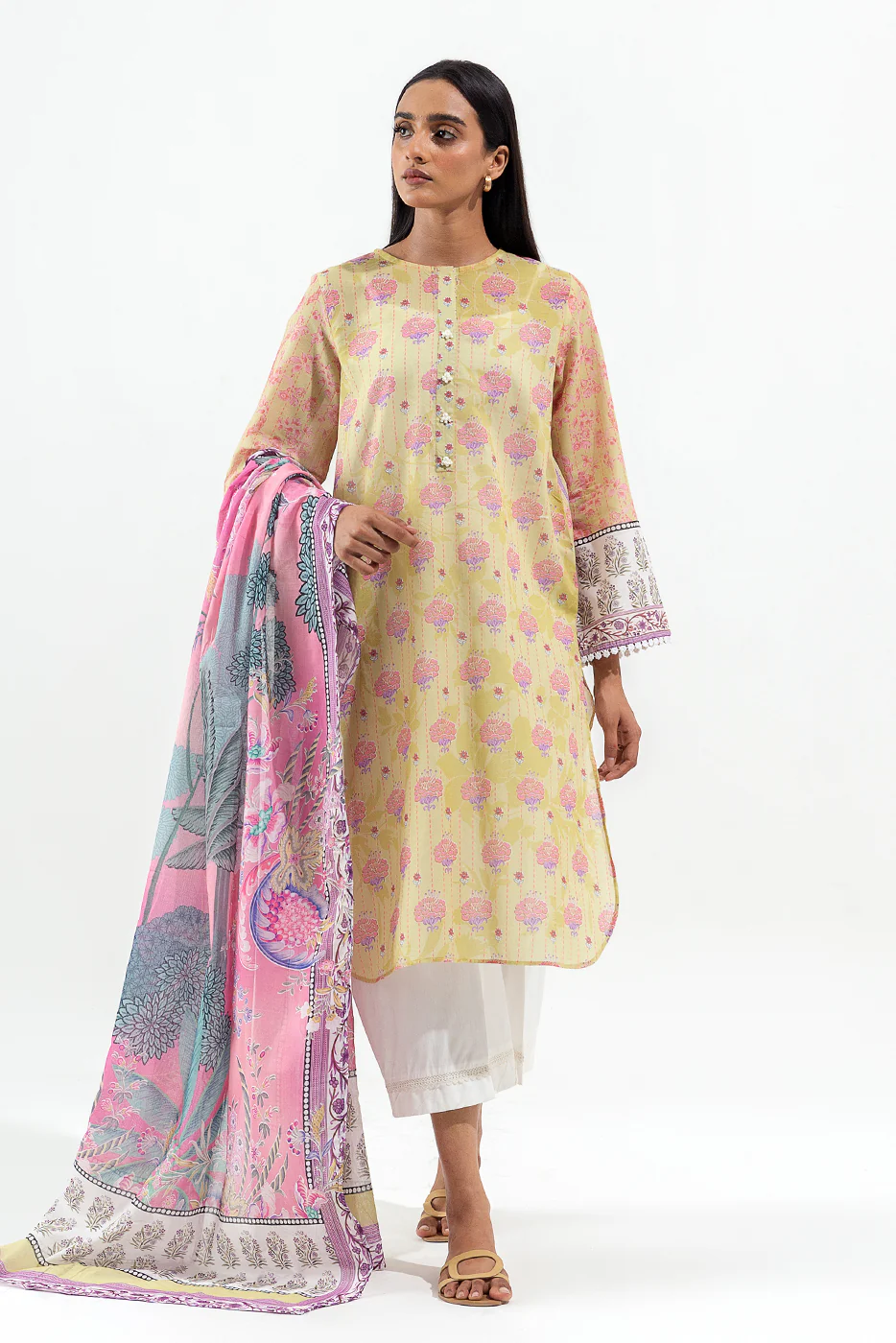 2 PIECE PRINTED LAWN SUIT (PRET) - Image 3