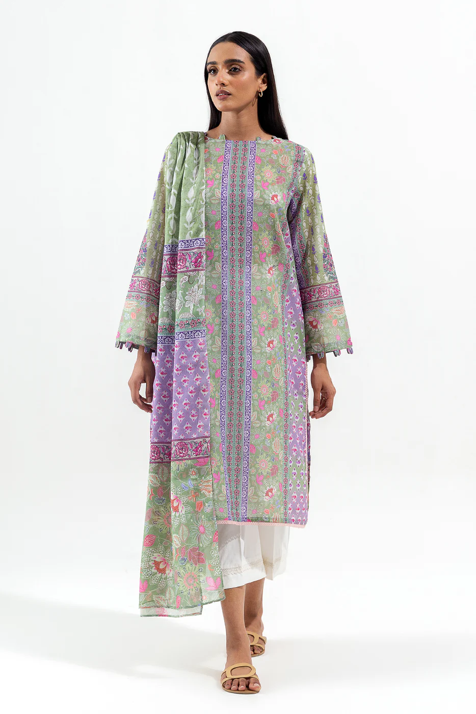2 PIECE PRINTED LAWN SUIT (PRET) - Image 2